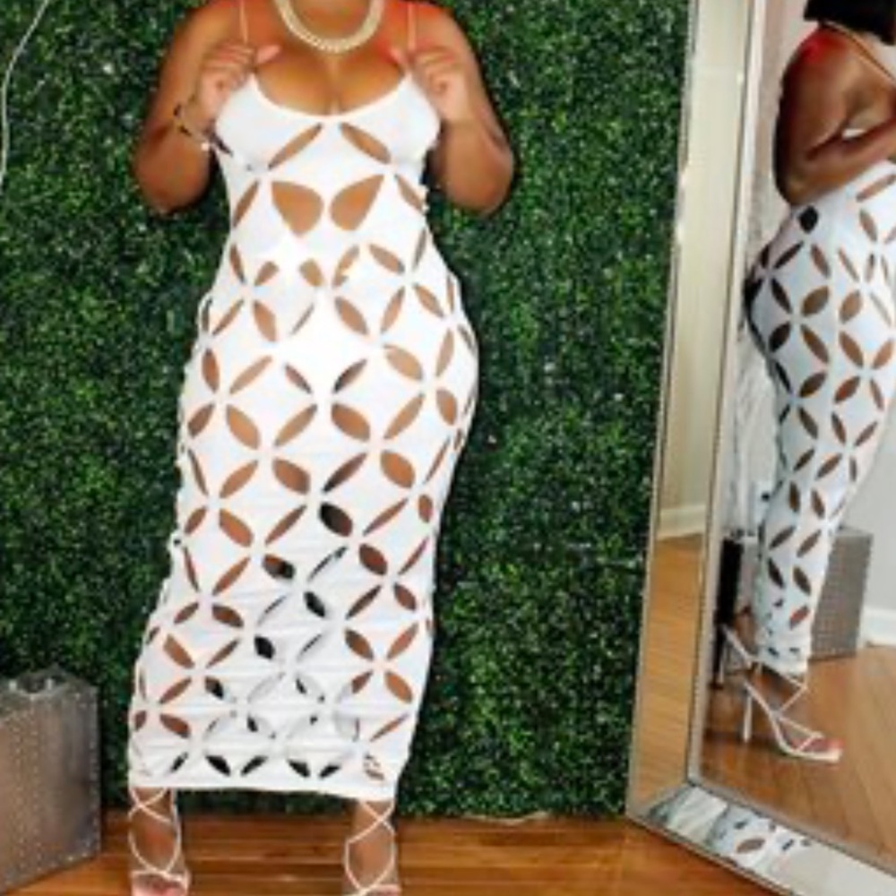 Sexy cutout midi dress.